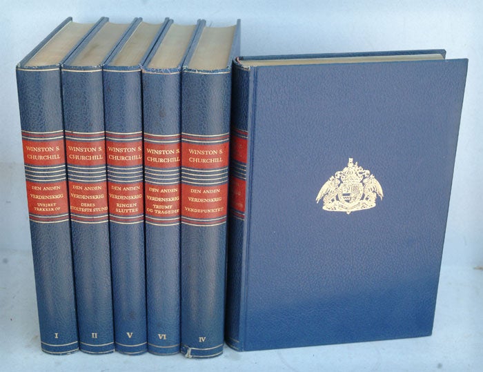 Item #5800 Den Anden Verdenskrig ( Second World War in Danish, 6 volumes). Winston S. Churchill.