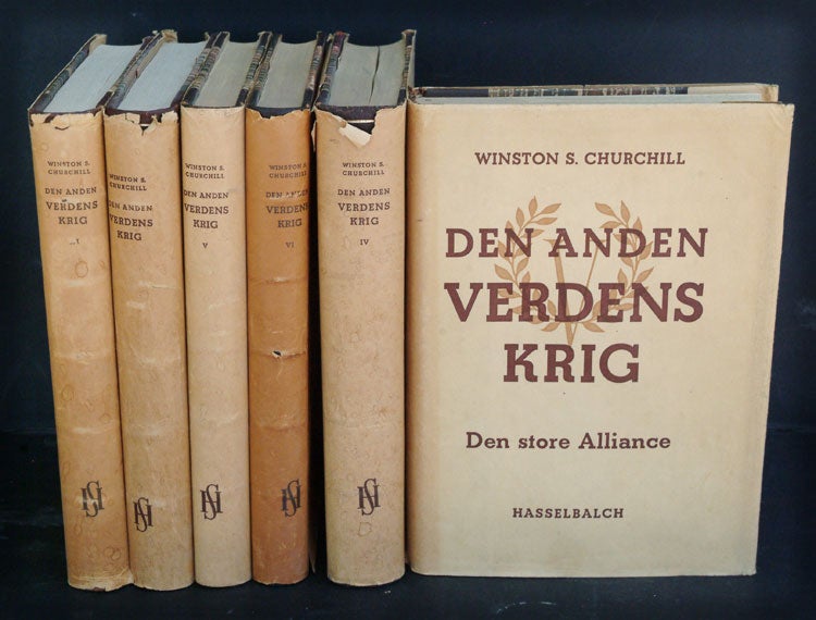 Item #5848 Den Anden Verdenskrig ( Second World War in Danish, 6 volumes). Winston S. Churchill.