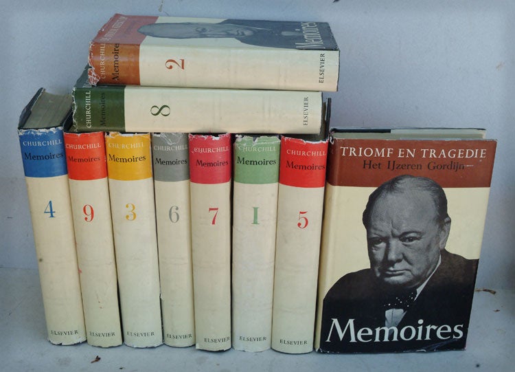 Item #6093 Memoires over de Tweede Wereldoorlog (Dutch translation of Second World War in 10 vols). Winston S. Churchill.