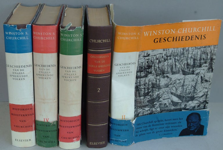 Item #7246 Geschiedenis van de Engels Sprekende Volken (The Dutch translation of A History of the English-speaking Peoples in 4 volumes.). Winston S. Churchill.