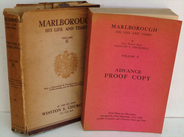 Item #7924 Marlborough Volume II Advance Proof Copy. Winston S. Churchill.