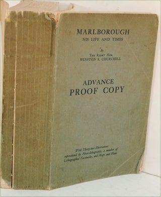 Item #8519 Marlborough Volume I, Advance Proof Copy. Winston S. Churchill