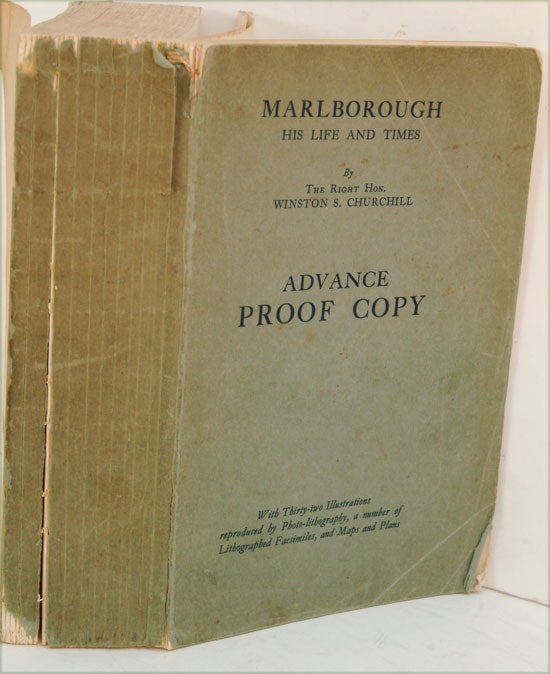 Item #8519 Marlborough Volume I, Advance Proof Copy. Winston S. Churchill.
