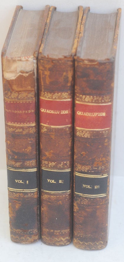 Item #F11484 The Menageries Quadrupeds Described and Drawn from Living Subjects (3 volumes). anon.