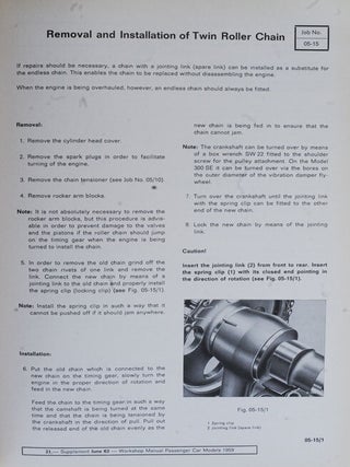 Mercedes-Benz Service Manual(Maintenance, Tuning, Unit Replacement, Passenger Cars Starting August 1959)